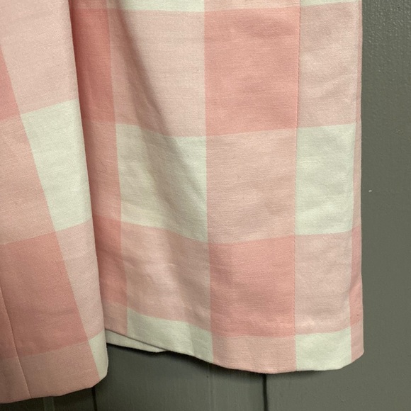 NWT Crown & Ivy Hello Spring Pink & White Plaid Cross Back Cotton Midi Dress - Picture 14 of 16